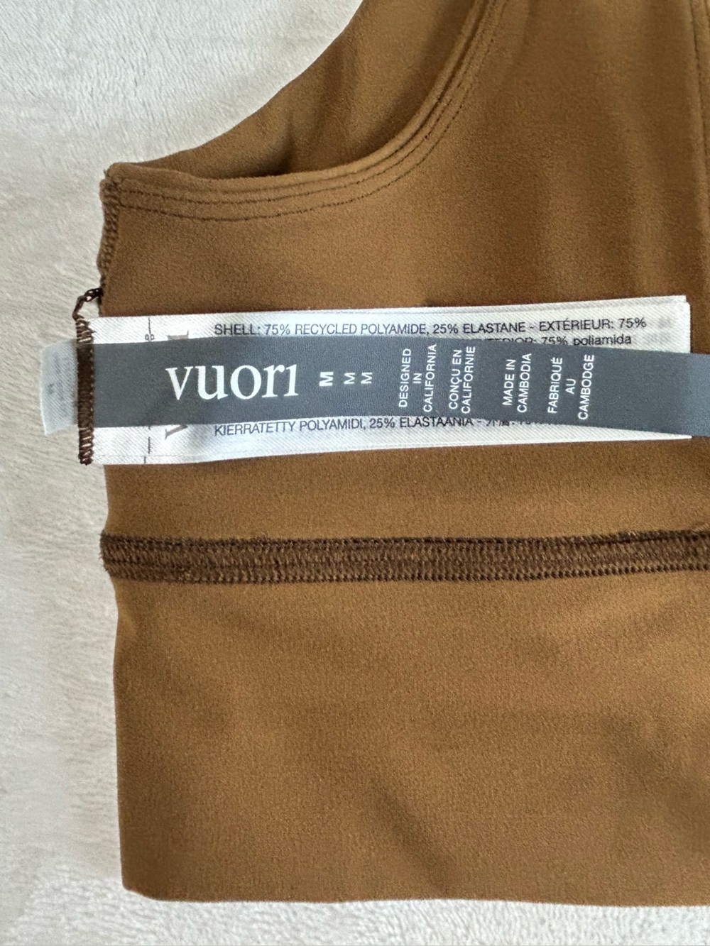 Vuori All The Feels Triangle Bra Rum Women’s Size M - Picture 9 of 16